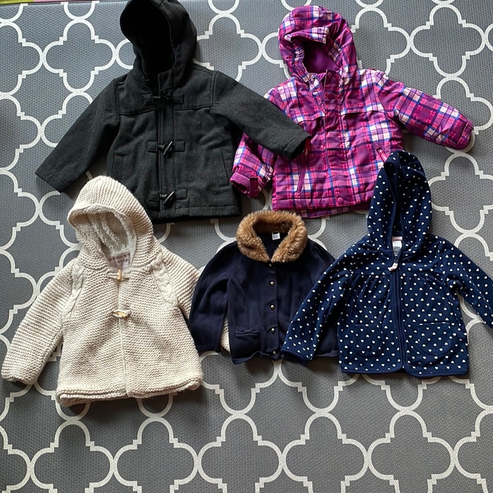 18-24 Months Baby Toddler Girl Winter Outwear/ Sweater Collection Lot